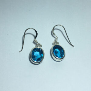 London Blue Topaz Halo Earrings