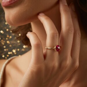 Blue Sapphire Bezel Ring