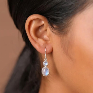 Ceylon Moon Drop Earrings
