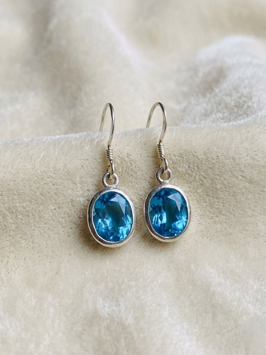 Blue Topaz Earings