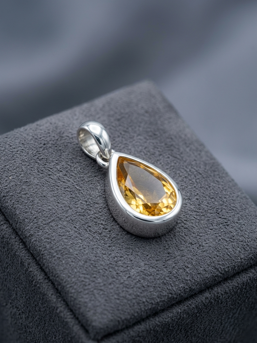 Citrine Pendant Necklace