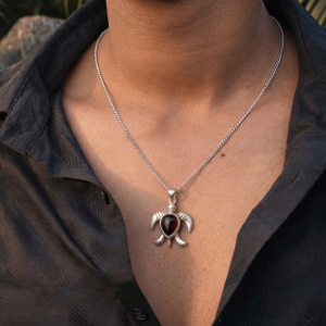 The Garnet Guardian Pendant