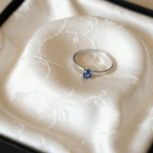 Blue Sapphire Bezel Ring