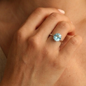 Amethyst Solitaire Ring