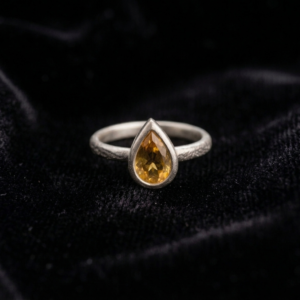 Natural Citrine Gemstone Ring